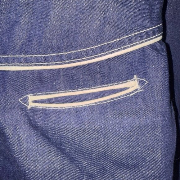 Vintage Bud Berma Men’s Butterfly Collar Western Denim Button Down size XL - Picture 3 of 5